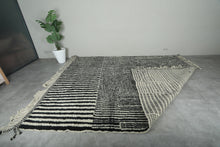 Handwoven Moroccan Rug - Custom Rug - black and white rug