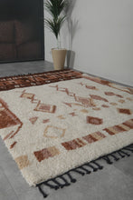 Handmade Moroccan Berber Rug – Multitone Wool with Tribal Diamond & Geometric Motifs