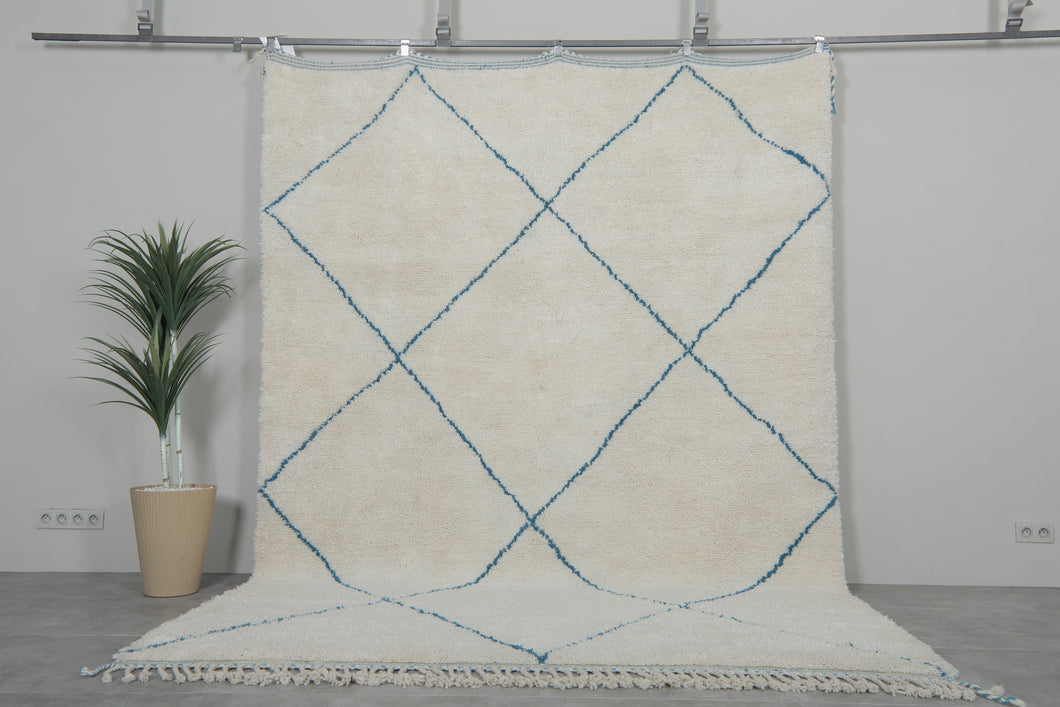 Handmade Moroccan rug - Simple custom rug - Beni ourain wool rug