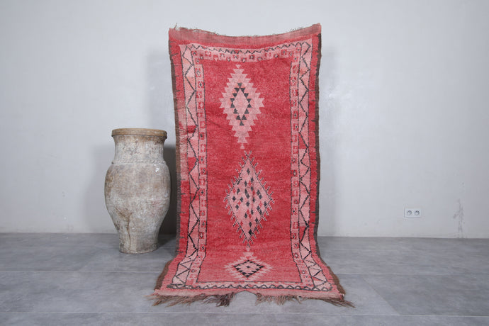 Vintage Moroccan Rug - 3.6 x 7.8 ft | Handmade Berber Design