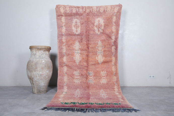 Vintage Moroccan Rug - 4.3 x 9.5 ft | Handwoven Bohemian Accent