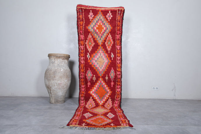 Moroccan Runner Rug - 2.7 x 9.2 ft | Handwoven Boho Hallway Accent