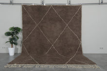 Brown beni ourain Moroccan rug - Custom Wool rug