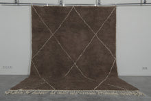 Brown beni ourain Moroccan rug - Custom Wool rug