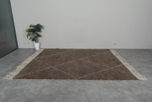 Brown beni ourain Moroccan rug - Custom Wool rug