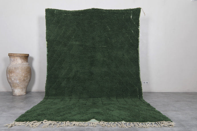 Custom Handmade Moroccan Rug - Deep Green Wool Area Rug