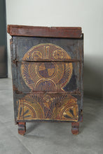 Vintage Moroccan chest  H 22 INCHES X W 51.1 INCHES X D 13.7 INCHES