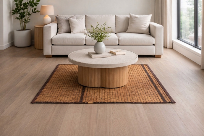 Tuareg Mat - 3.7x3.3 Ft | Handwoven African Decor