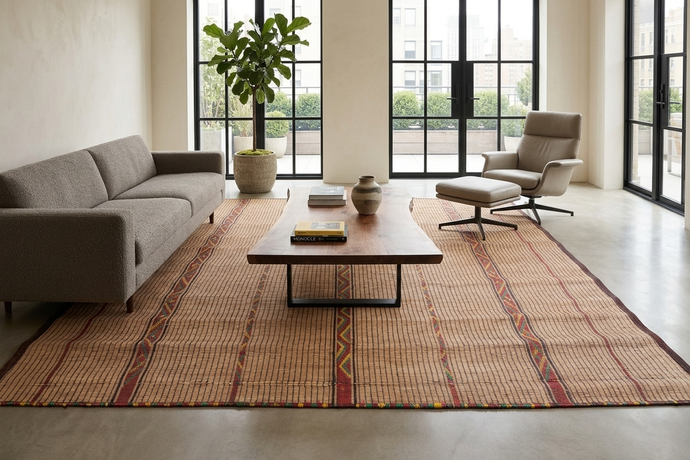 Tuareg Rug - Handwoven 7.5x11.1 ft | Earthy Elegance