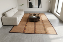 Tuareg Rug 6.2x9.6 ft | African Reed Mat with Tribal Design