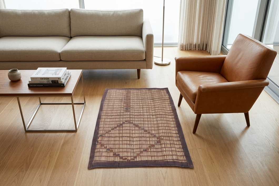 Tuareg Rug 1.9 x 3 ft - Handwoven Geometric Accent Mat