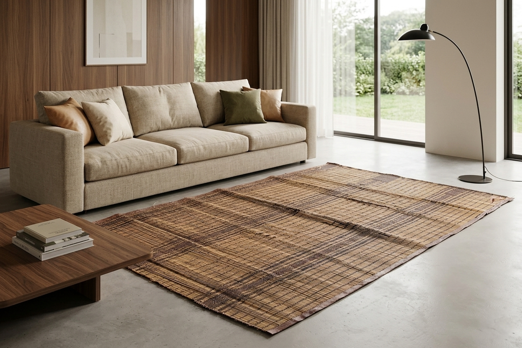 Tuareg Mat - 4.1x6.8 Ft | Handcrafted African Style