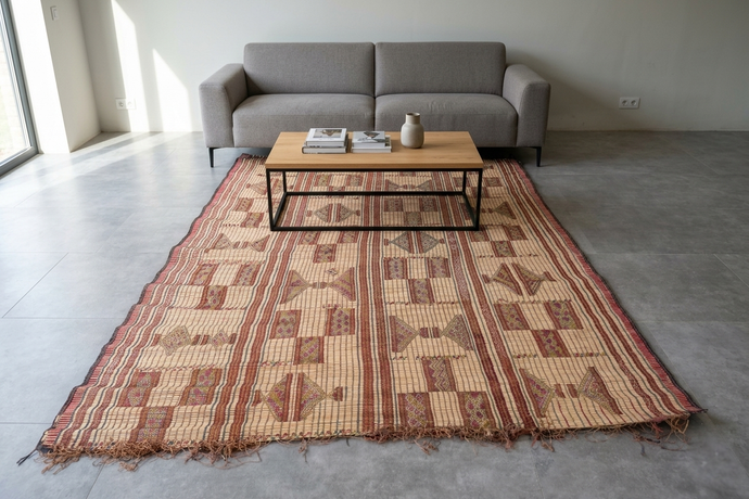 Tuareg Rug 6.2 x 8.9 Feet - Handwoven Desert Elegance