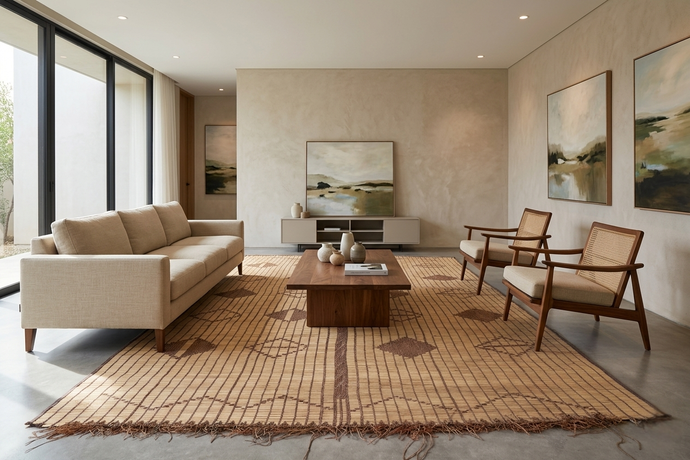 Tuareg Rug - 5.9 x 9.4 Feet | Authentic Saharan Handwoven Mat