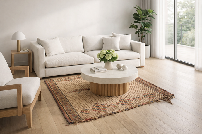 Tuareg Rug 3.5 x 4.4 ft - Handwoven Geometric Masterpiece