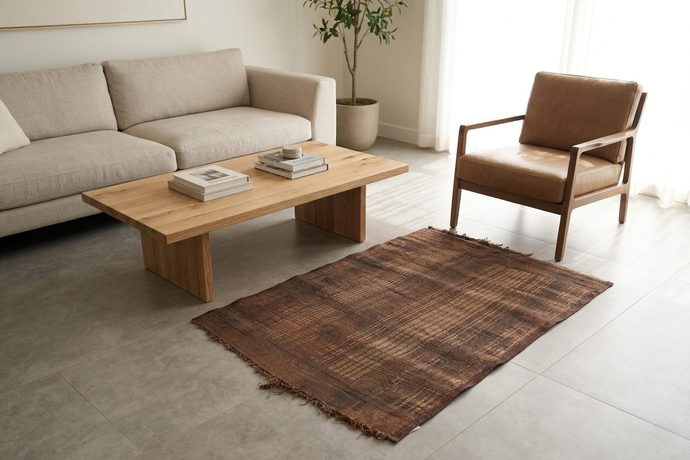 Tuareg Rug 4.4 x 6.1 ft - Handwoven Tribal Decor