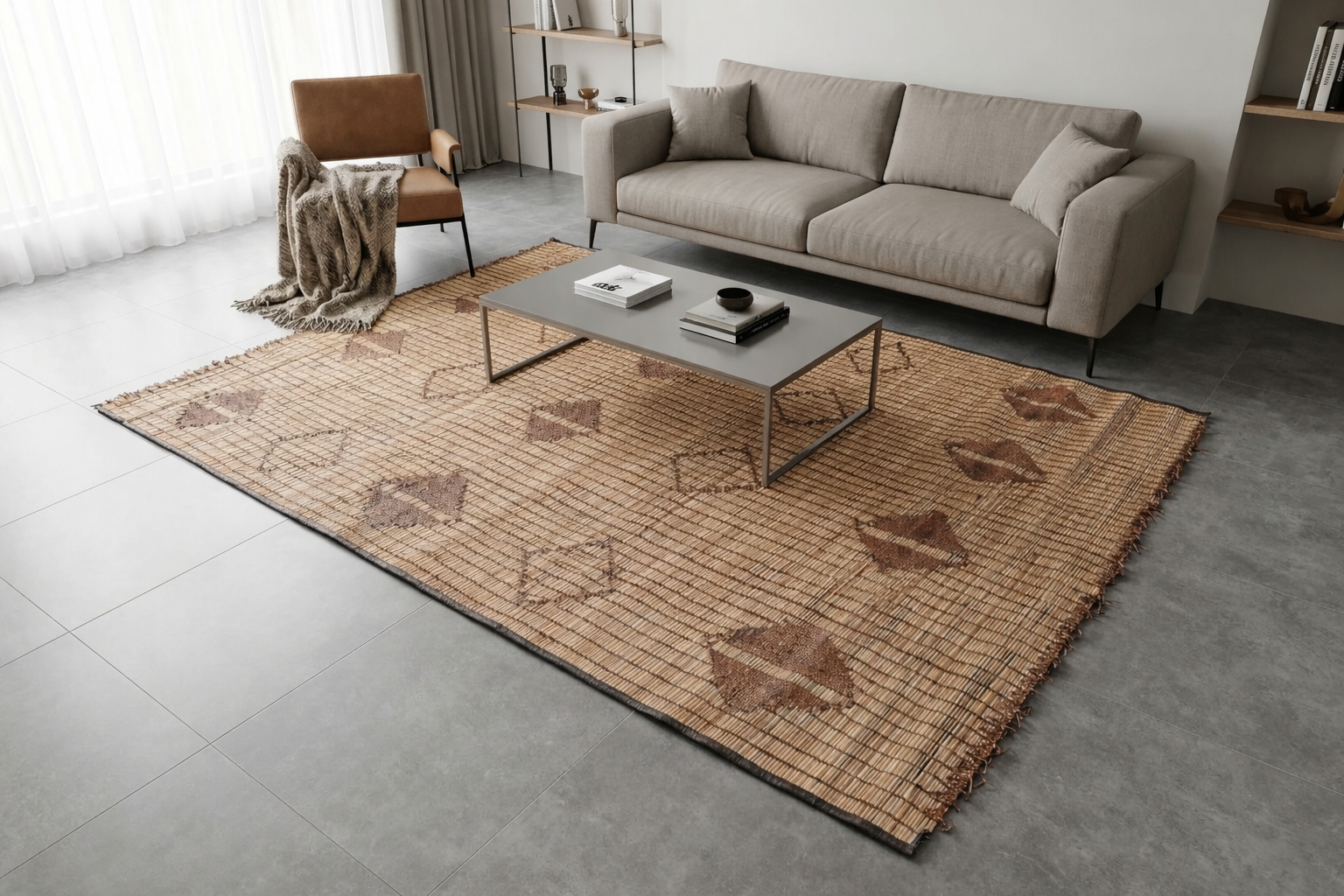 Tuareg Mat - 6.2x9.1 Ft | Handwoven Saharan Rug – TUAREG MAT