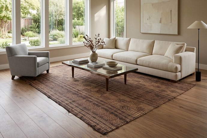 Tuareg Mat - 4.7x8.4 Ft | Handwoven African Rug
