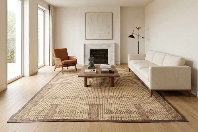 Authentic Tuareg Rug - 5.6 x 8.1 Feet | Handwoven Tribal Heritage