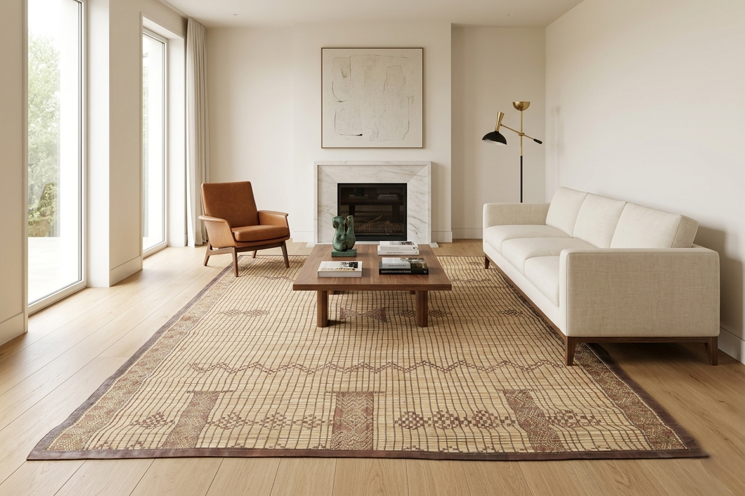 Authentic Tuareg Rug - 5.6 x 8.1 Feet | Handwoven Tribal Heritage