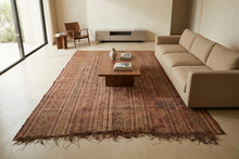 Unique Mauritanian Red Mat 6.4x9 ft Handwoven Artistry