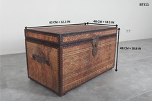 Vintage Moroccan chest  H 18.8 inches x W 32.2 inches x D 18.1 inches