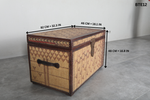 Vintage Moroccan chest  H 18.8 inches x W 31.4 inches x D 18.1 inches