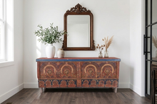 Vintage Moroccan chest H 22 inches x W 51.1 inches x D 12.5 inches