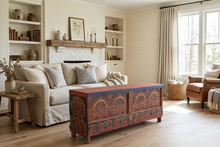 Vintage Moroccan chest H 21.6 inches x W 51.1 inches x D 12.2 inches