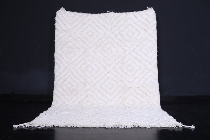 White Moroccan area rug - Custom Wool rug