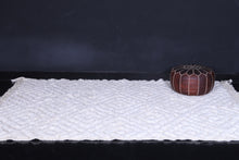 White Moroccan area rug - Custom Wool rug