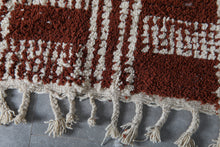 Rust brown Moroccan rug - Handmade custom rug - Geometric Berber rug - Moroccan area rug - Morocco rug - Wool rug - Custom size rug