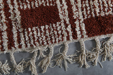 Rust brown Moroccan rug - Handmade custom rug - Geometric Berber rug - Moroccan area rug - Morocco rug - Wool rug - Custom size rug