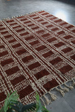 Rust brown Moroccan rug - Handmade custom rug - Geometric Berber rug - Moroccan area rug - Morocco rug - Wool rug - Custom size rug