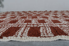Rust brown Moroccan rug - Handmade custom rug - Geometric Berber rug - Moroccan area rug - Morocco rug - Wool rug - Custom size rug