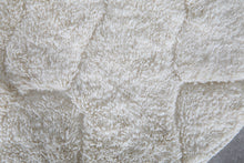 Ivory textured Moroccan rug – Handmade wool shag rug – Organic shape Berber rug – 3D geometric white rug – Custom size rug