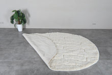 Ivory textured Moroccan rug – Handmade wool shag rug – Organic shape Berber rug – 3D geometric white rug – Custom size rug