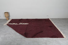 Custom burgundy flatwoven rug - Rich color & artisan texture
