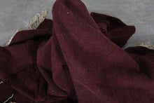 Custom burgundy flatwoven rug - Rich color & artisan texture
