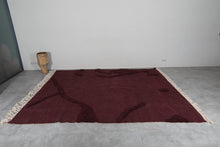 Custom burgundy flatwoven rug - Rich color & artisan texture