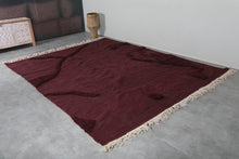 Custom burgundy flatwoven rug - Rich color & artisan texture