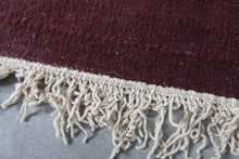 Custom burgundy flatwoven rug - Rich color & artisan texture