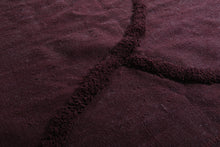 Custom burgundy flatwoven rug - Rich color & artisan texture