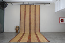 Tuareg rug - Beige handwoven tribal mat - 7.3 FT X 18.4 FT