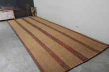 Tuareg rug - Beige handwoven tribal mat - 7.3 FT X 18.4 FT