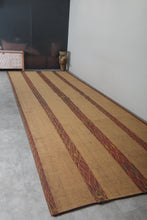 Tuareg rug - Beige handwoven tribal mat - 7.3 FT X 18.4 FT