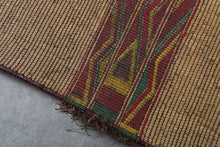 Tuareg rug - Beige handwoven tribal mat - 7.3 FT X 18.4 FT
