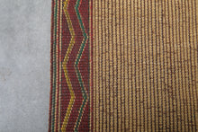 Tuareg rug - Beige handwoven tribal mat - 7.3 FT X 18.4 FT