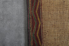 Tuareg rug - Beige handwoven tribal mat - 7.3 FT X 18.4 FT