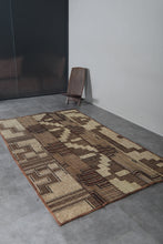 African Tuareg mat 5.5 x 8.9 feet vintage area rug - African rug - Tuareg rug
